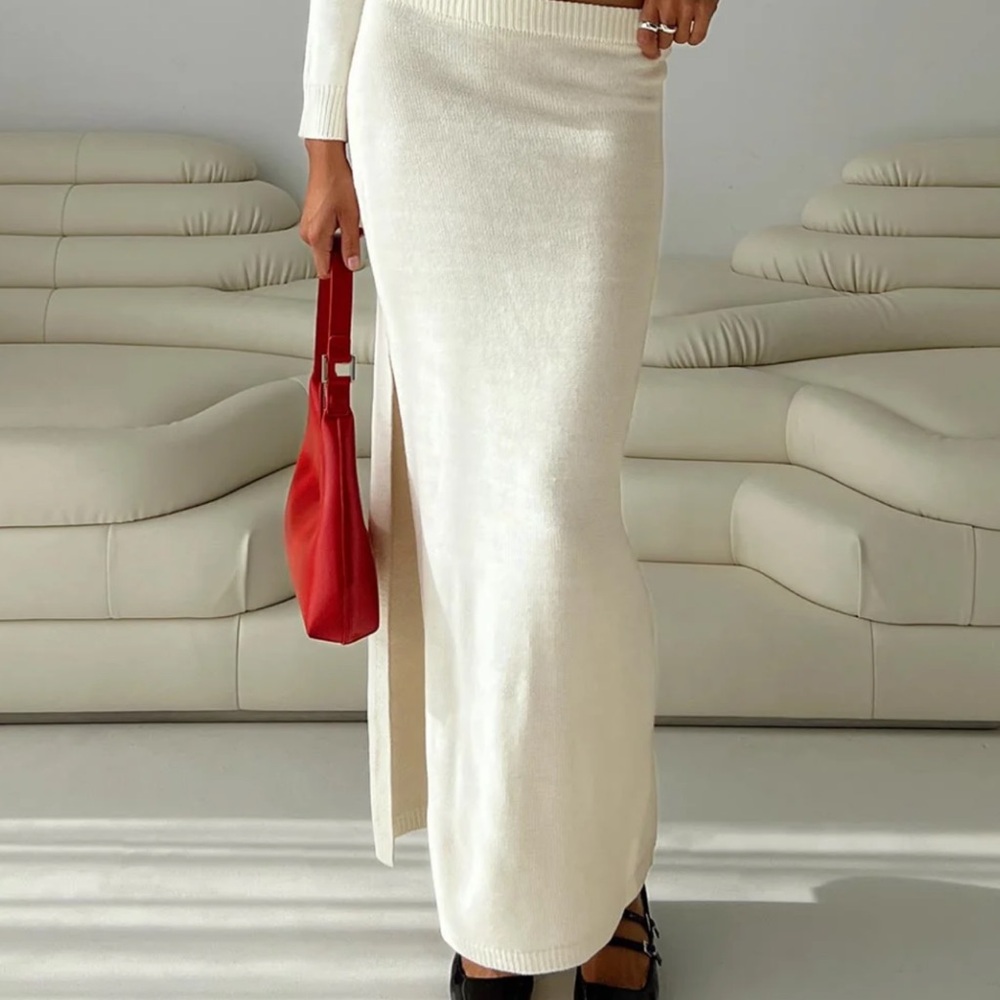 Princess Polly Cream Maxi Skirt